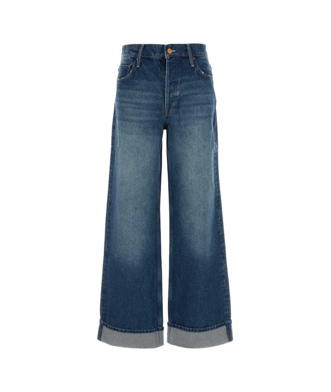 MOTHER Синие хлопко-лиоцелловые прямые джинсы, фото 1