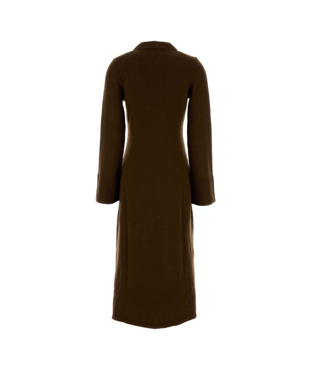 LOULOU STUDIO Коричневое шерстяное платье, фото 1