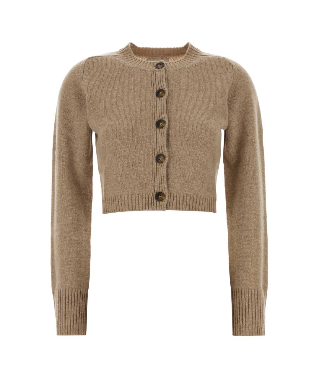 LOULOU STUDIO Бежевый кашемировый кардиган, фото 1