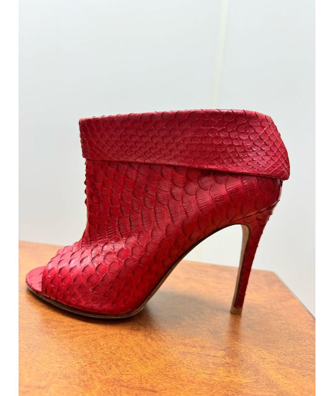 GINA Красные кожаные ботильоны, фото 6