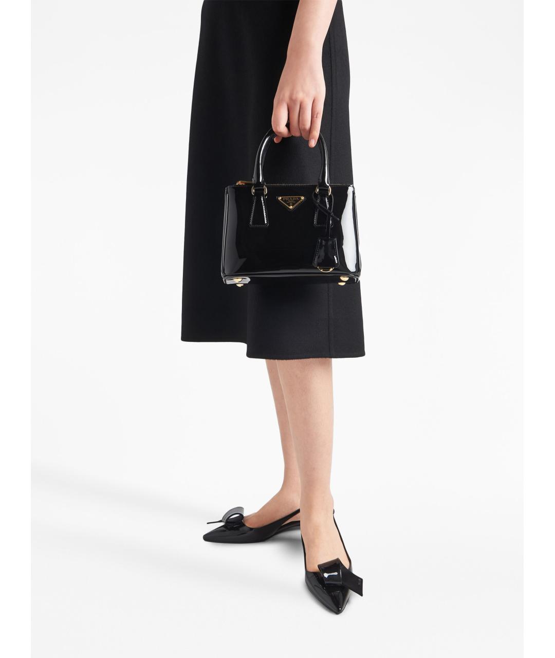 PRADA Черная кожаная сумка тоут, фото 3