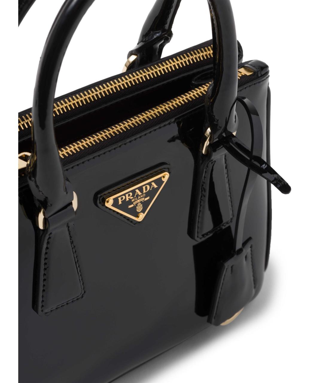 PRADA Черная кожаная сумка тоут, фото 5