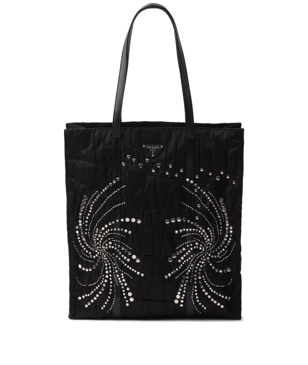 PRADA Черная синтетическая сумка тоут, фото 1