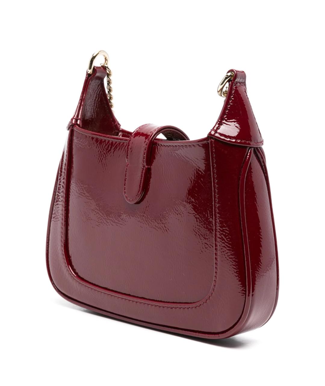 GUCCI Бордовая кожаная сумка через плечо, фото 3