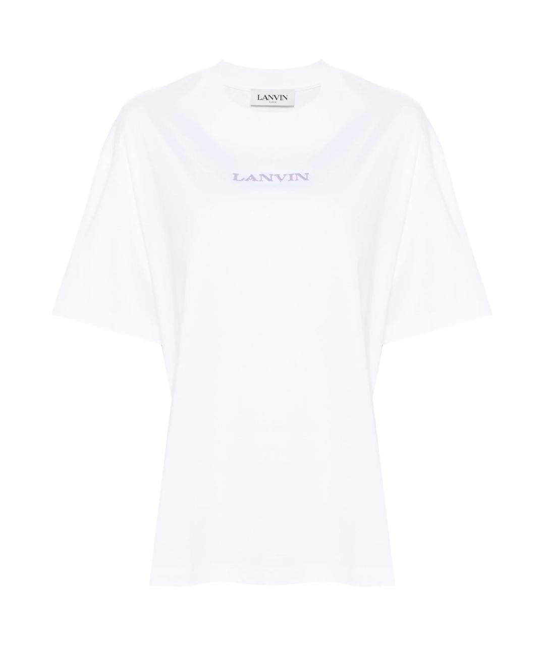 LANVIN Белая хлопковая футболка, фото 1
