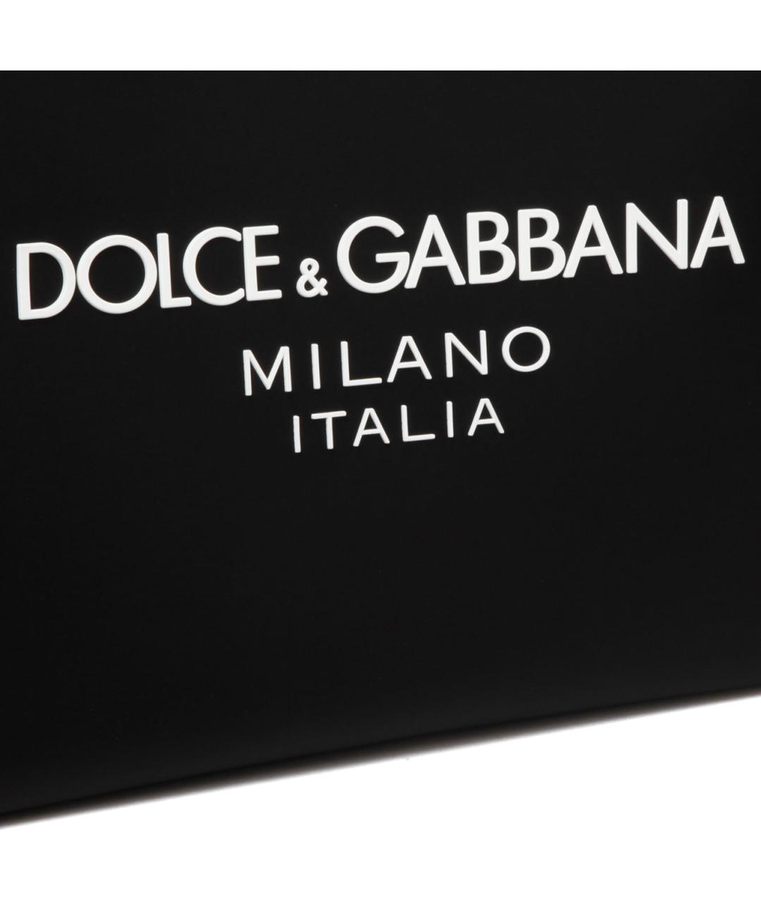 DOLCE&GABBANA Черная тканевая сумка тоут, фото 4