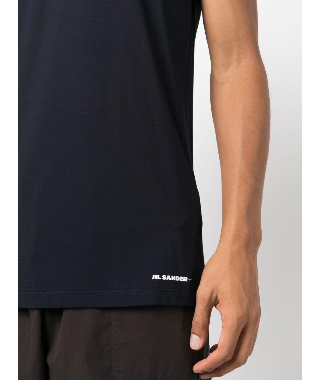 JIL SANDER Синяя хлопковая футболка, фото 5