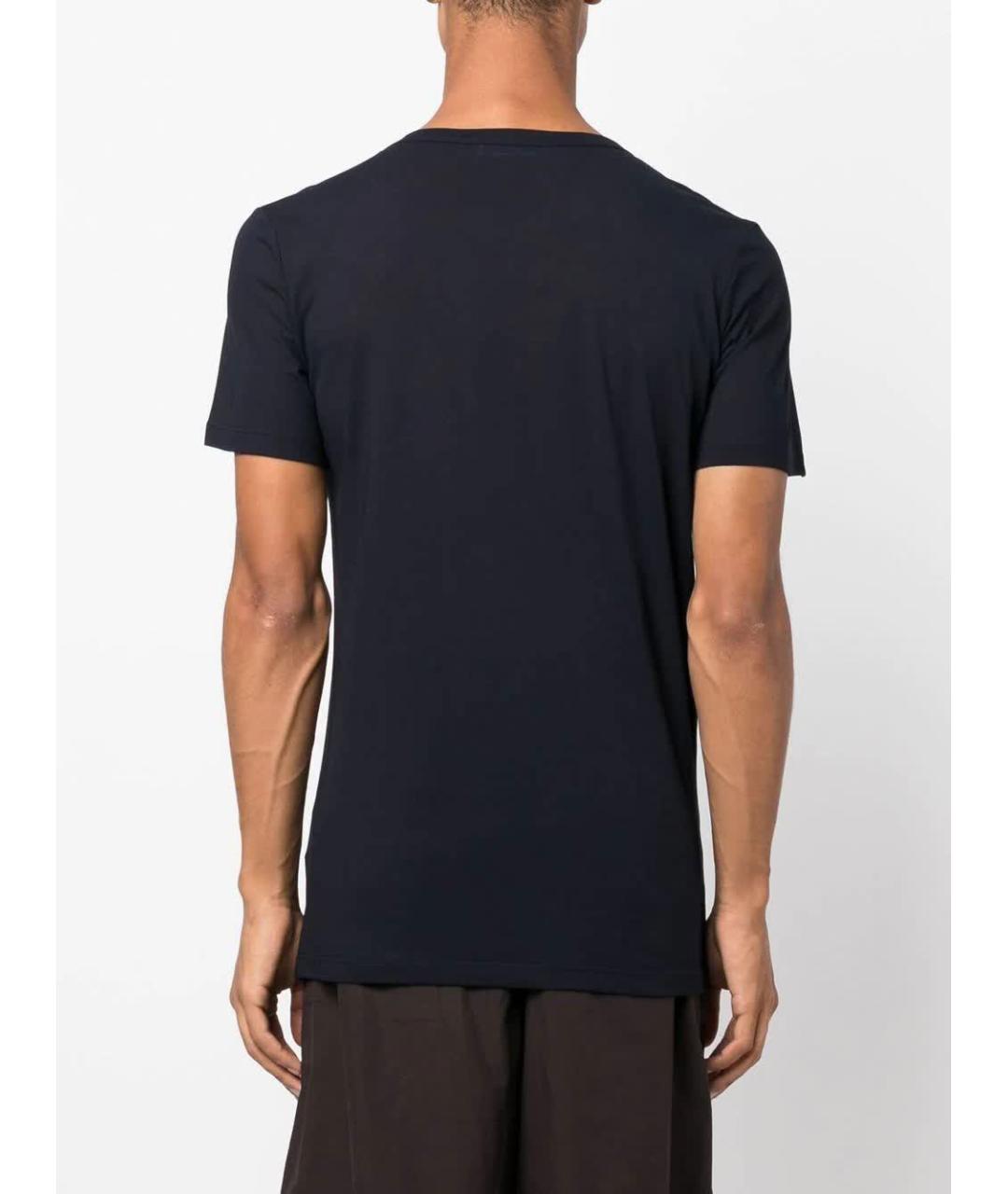 JIL SANDER Синяя хлопковая футболка, фото 4