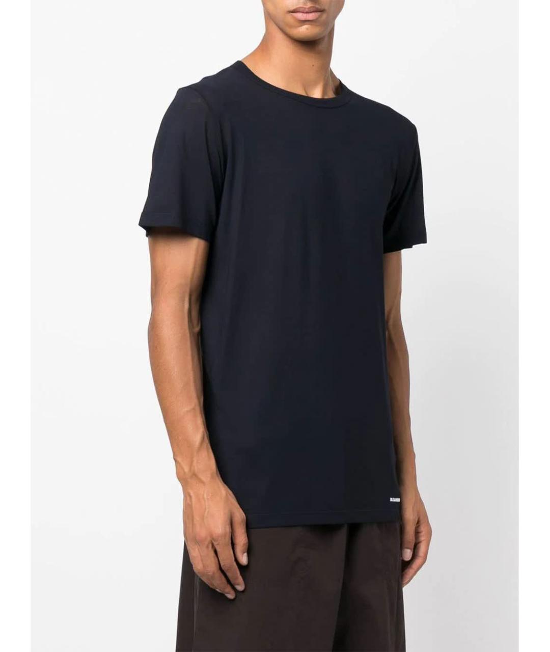JIL SANDER Синяя хлопковая футболка, фото 3