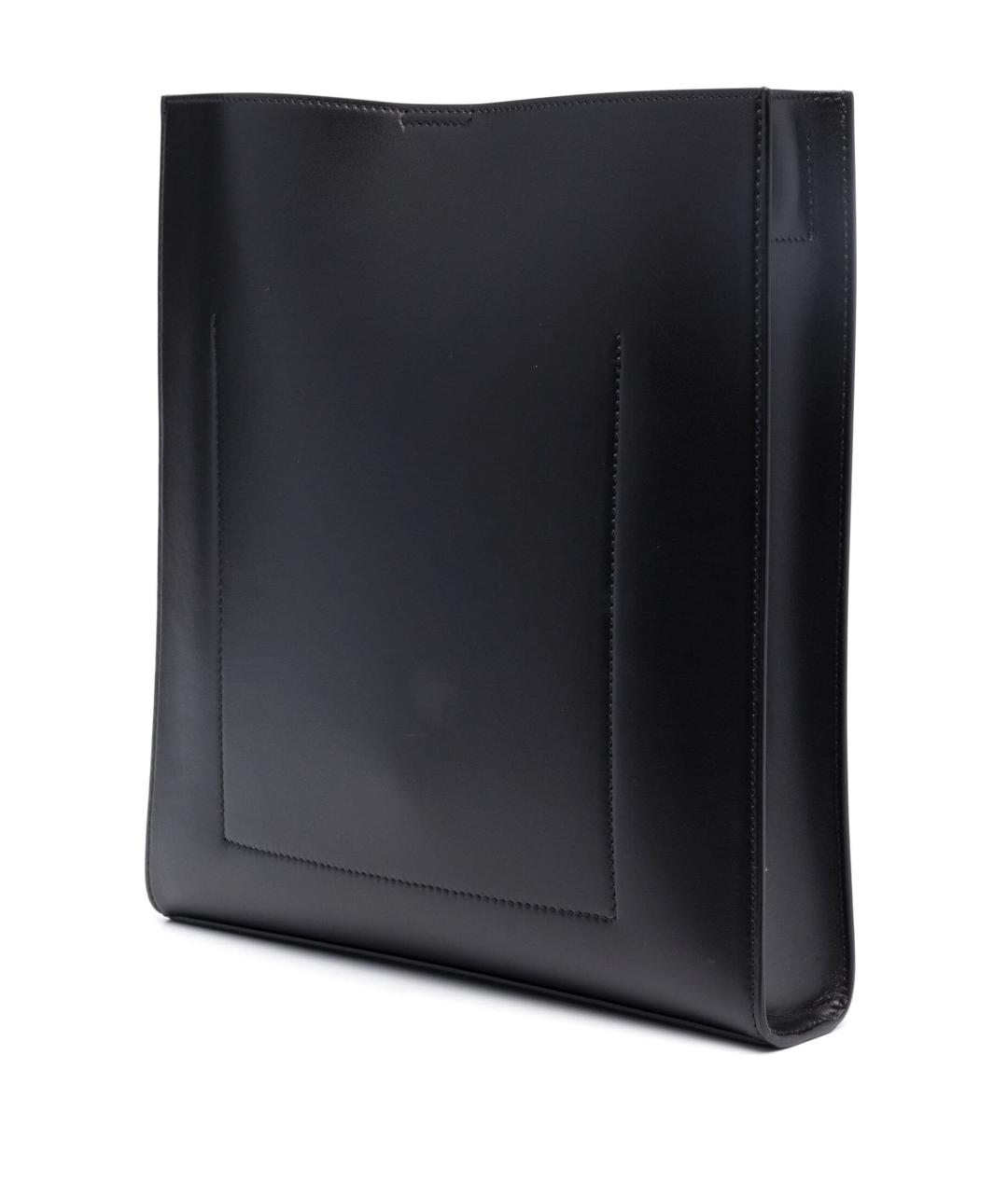 JIL SANDER Черная кожаная сумка на плечо, фото 3