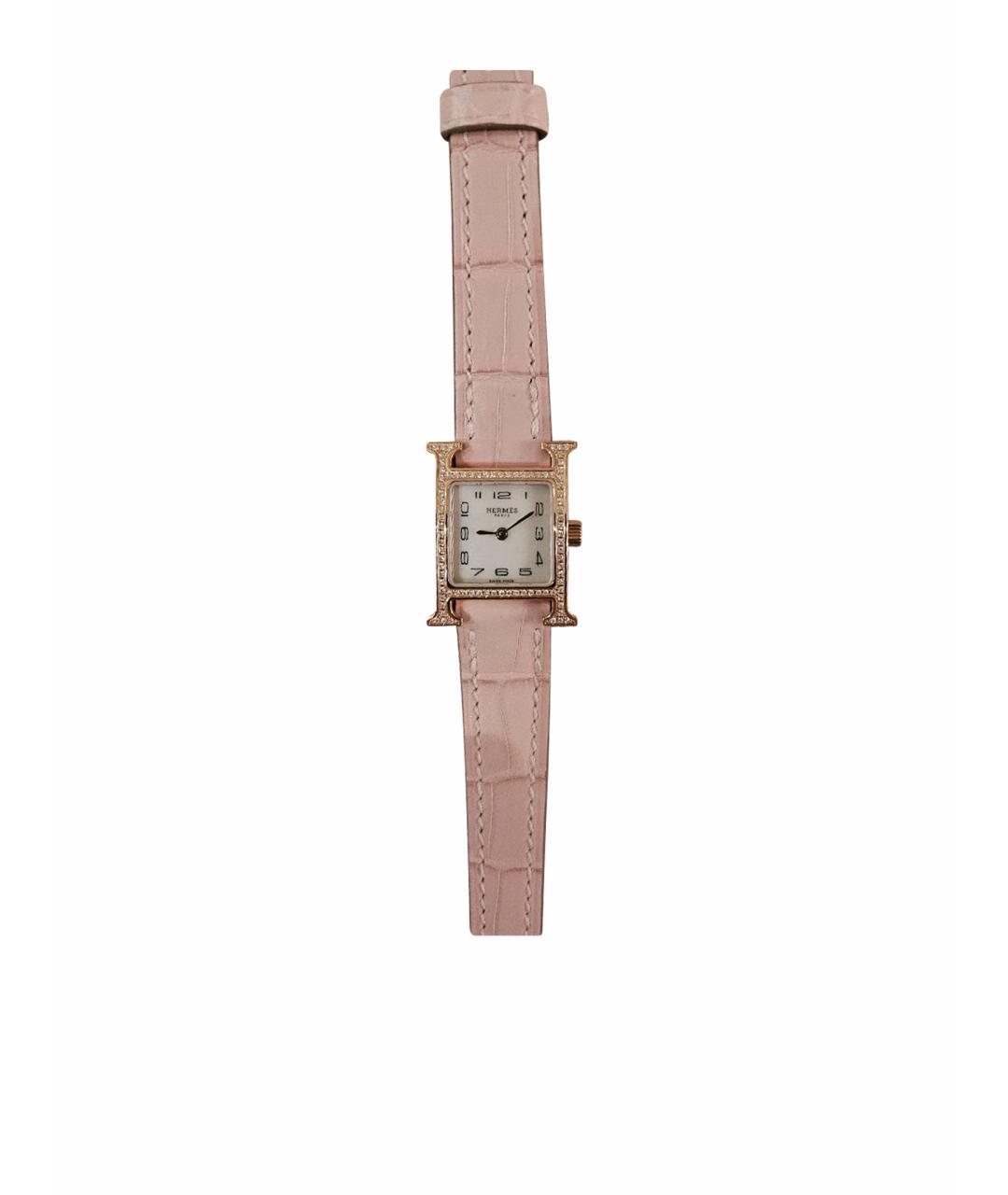 HERMES Розовые часы из розового золота, фото 1