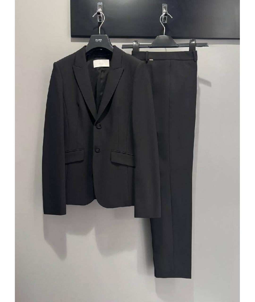 HUGO BOSS Черный шерстяной костюм с брюками, фото 9