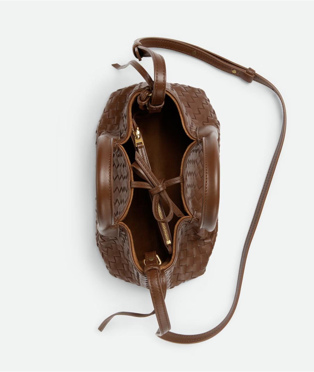 BOTTEGA VENETA Коричневая кожаная сумка тоут, фото 3