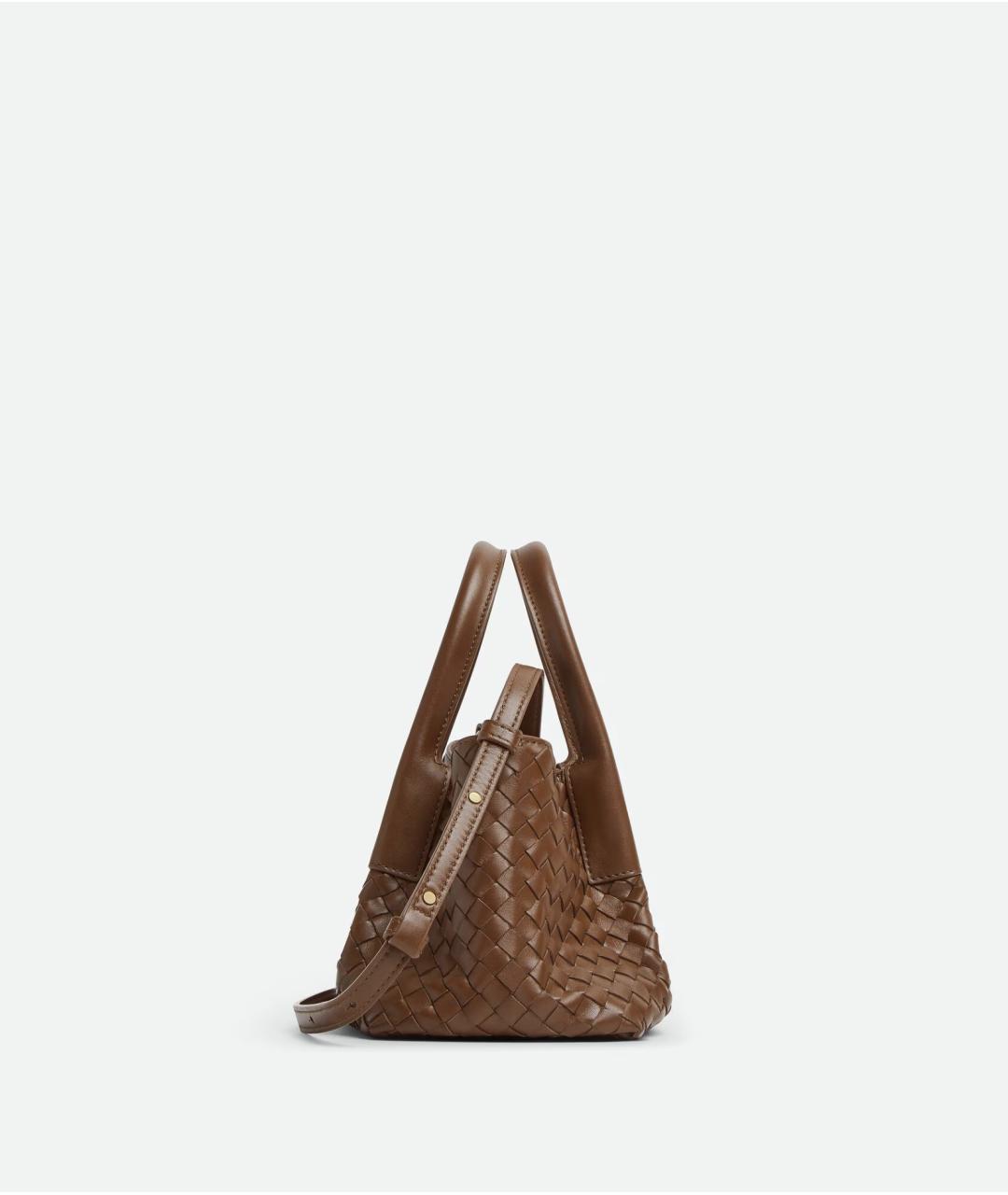 BOTTEGA VENETA Коричневая кожаная сумка тоут, фото 4