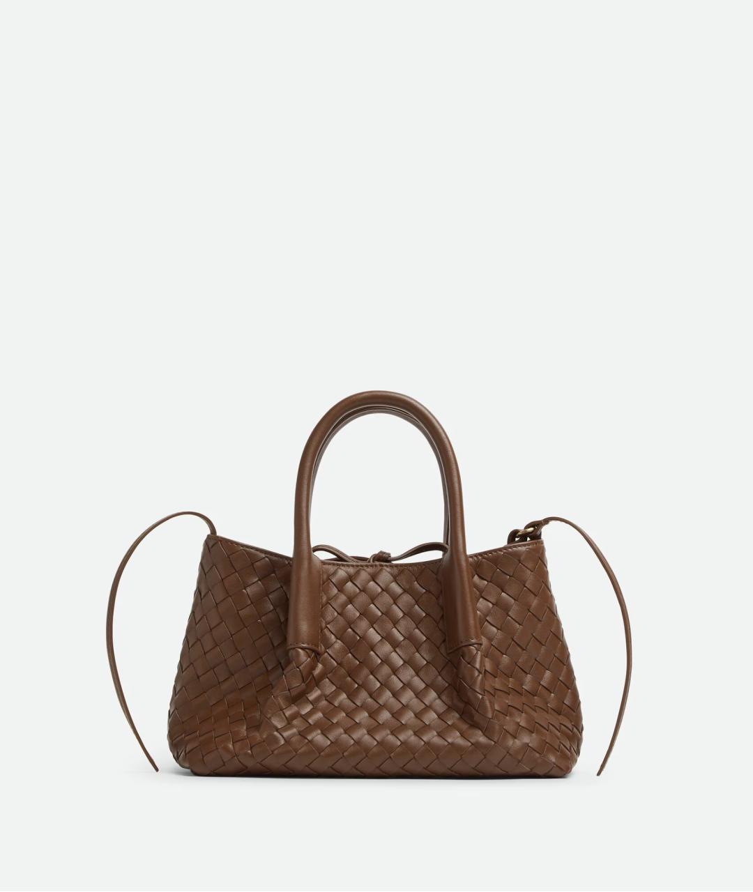 BOTTEGA VENETA Коричневая кожаная сумка тоут, фото 6