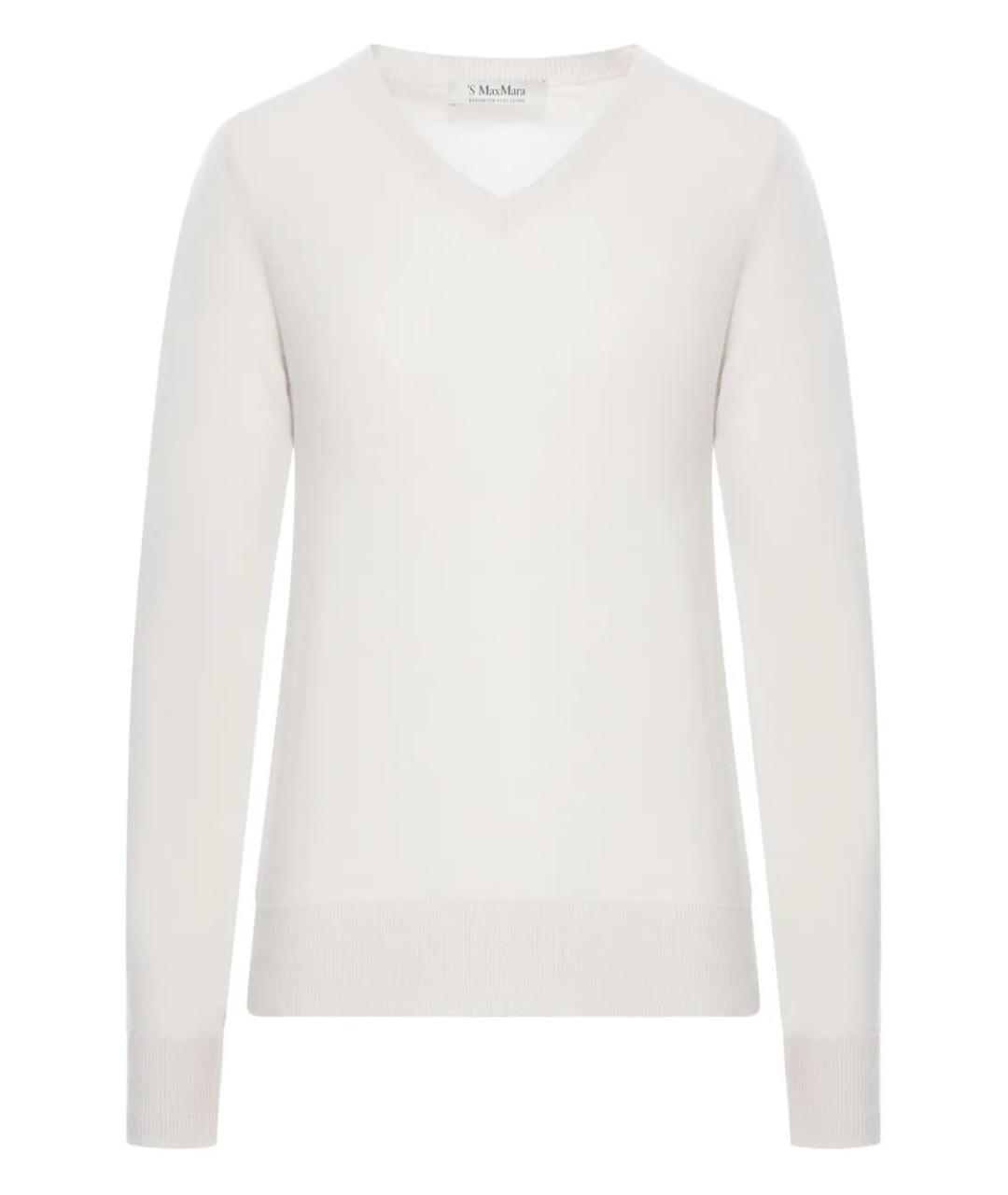 MAX MARA Белый кашемировый джемпер / свитер, фото 1