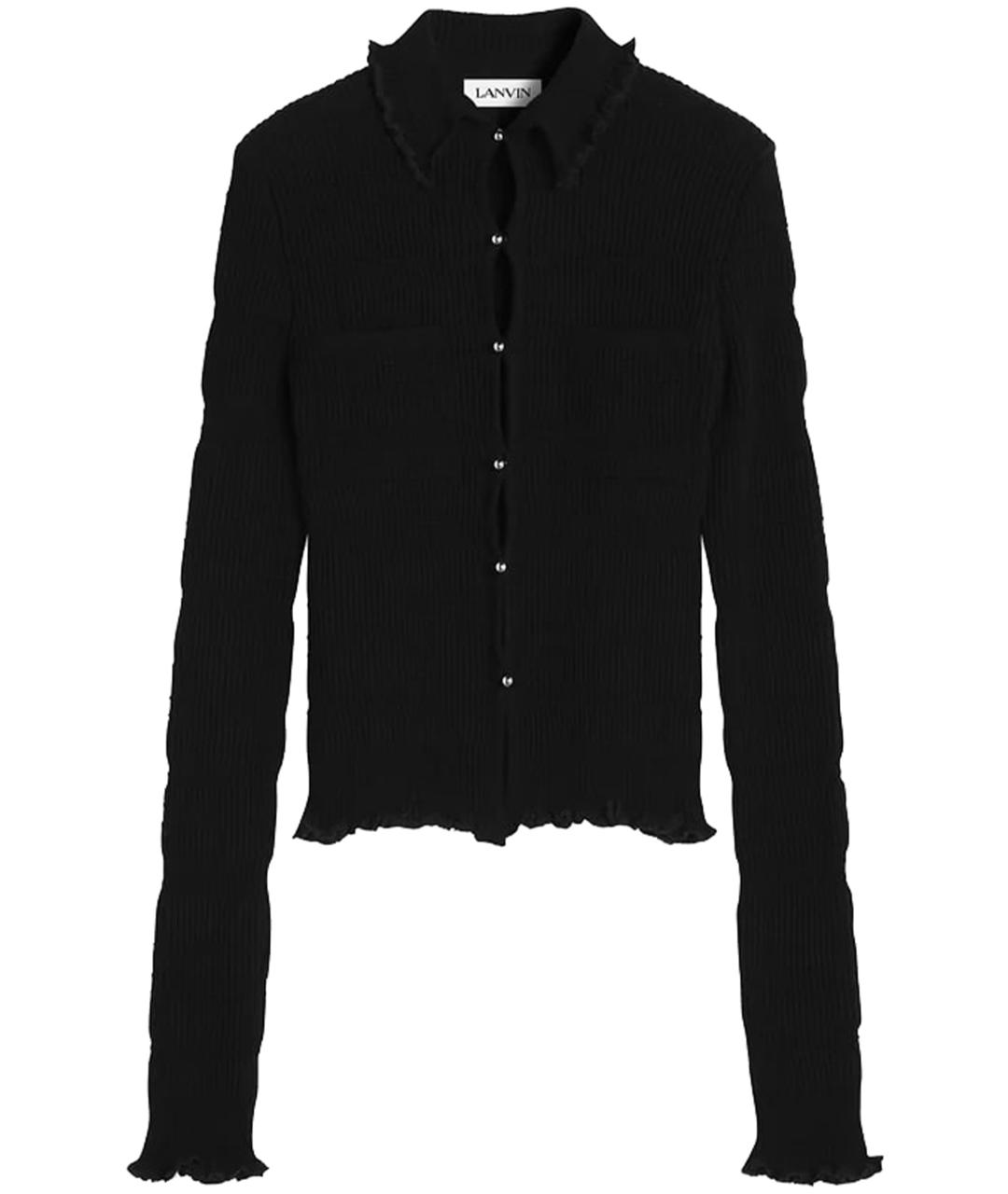 LANVIN Черный шерстяной кардиган, фото 1