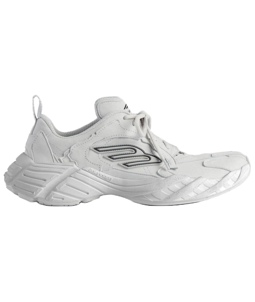 BALENCIAGA Серые кожаные низкие кроссовки / кеды, фото 1