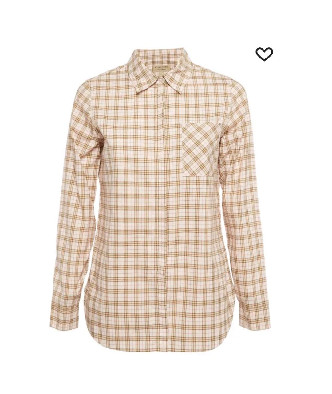 BURBERRY Бежевая хлопковая рубашка, фото 1