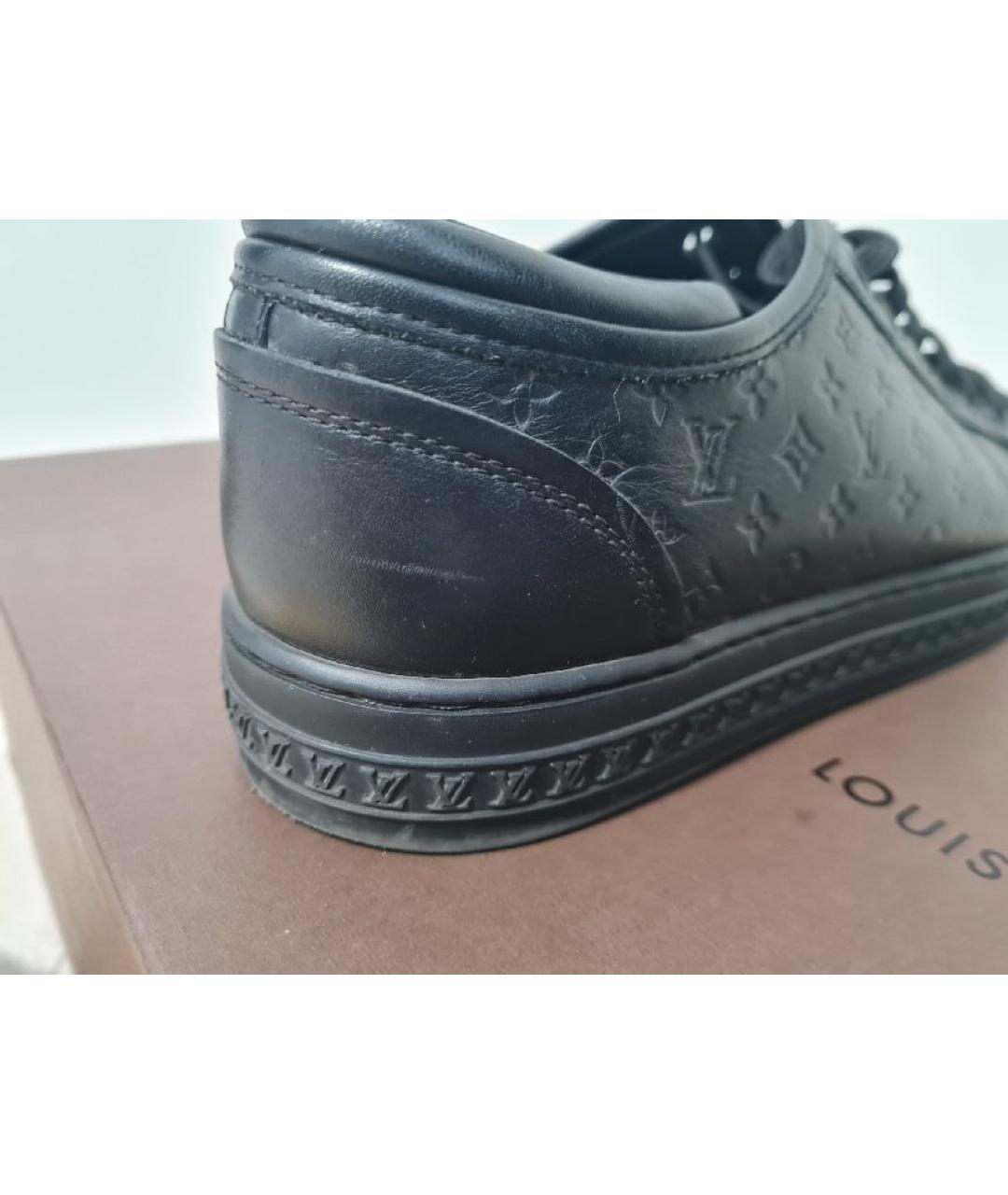 LOUIS VUITTON Черные кожаные кеды, фото 8