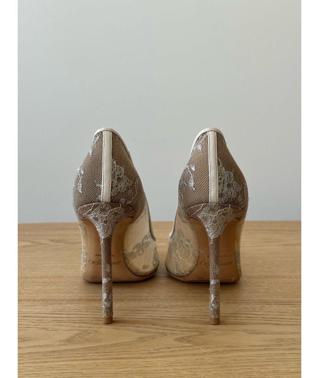 JIMMY CHOO Белые текстильные туфли, фото 4