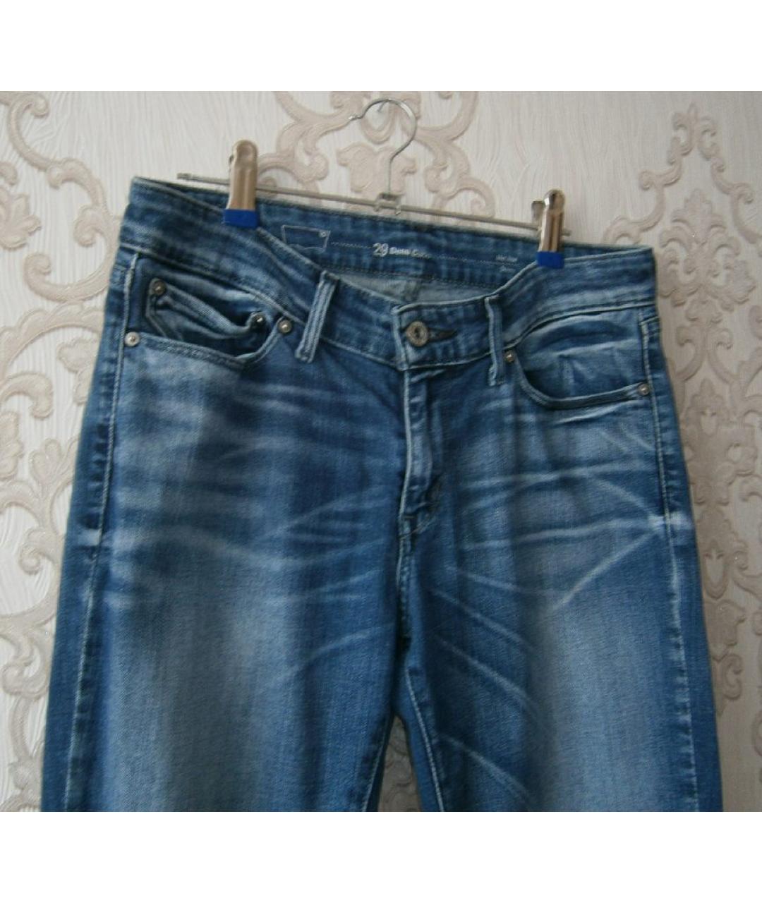 LEVI'S Синие хлопковые брюки узкие, фото 4