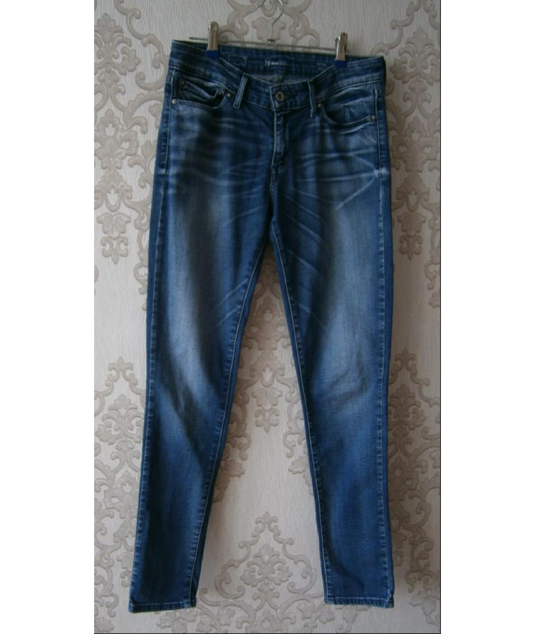 LEVI'S Синие хлопковые брюки узкие, фото 6