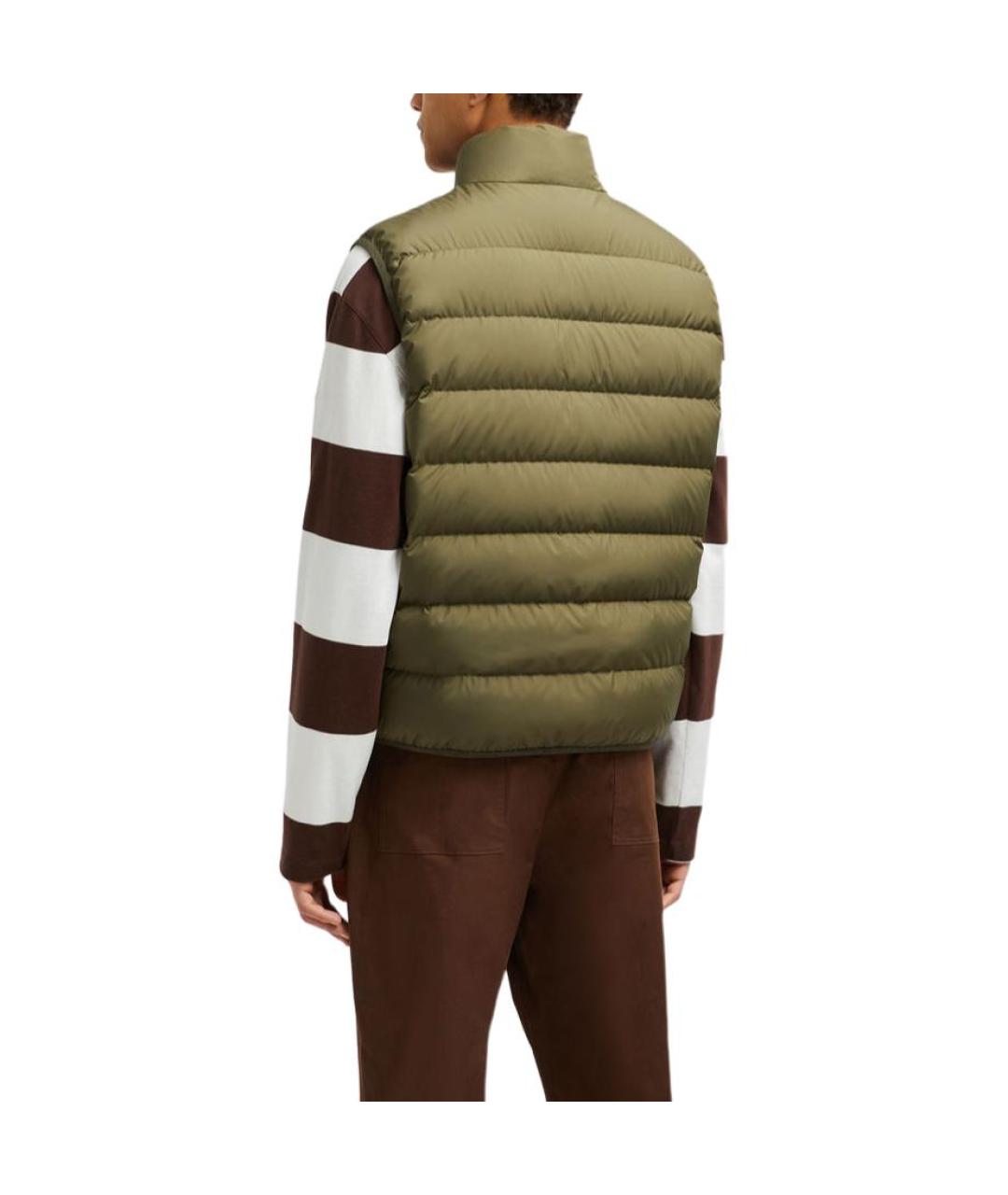 MONCLER Хаки жилет, фото 3
