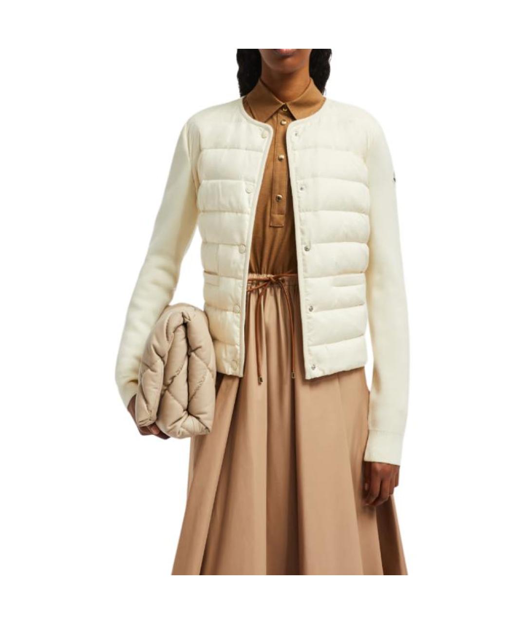 MONCLER Белый пуховик, фото 5