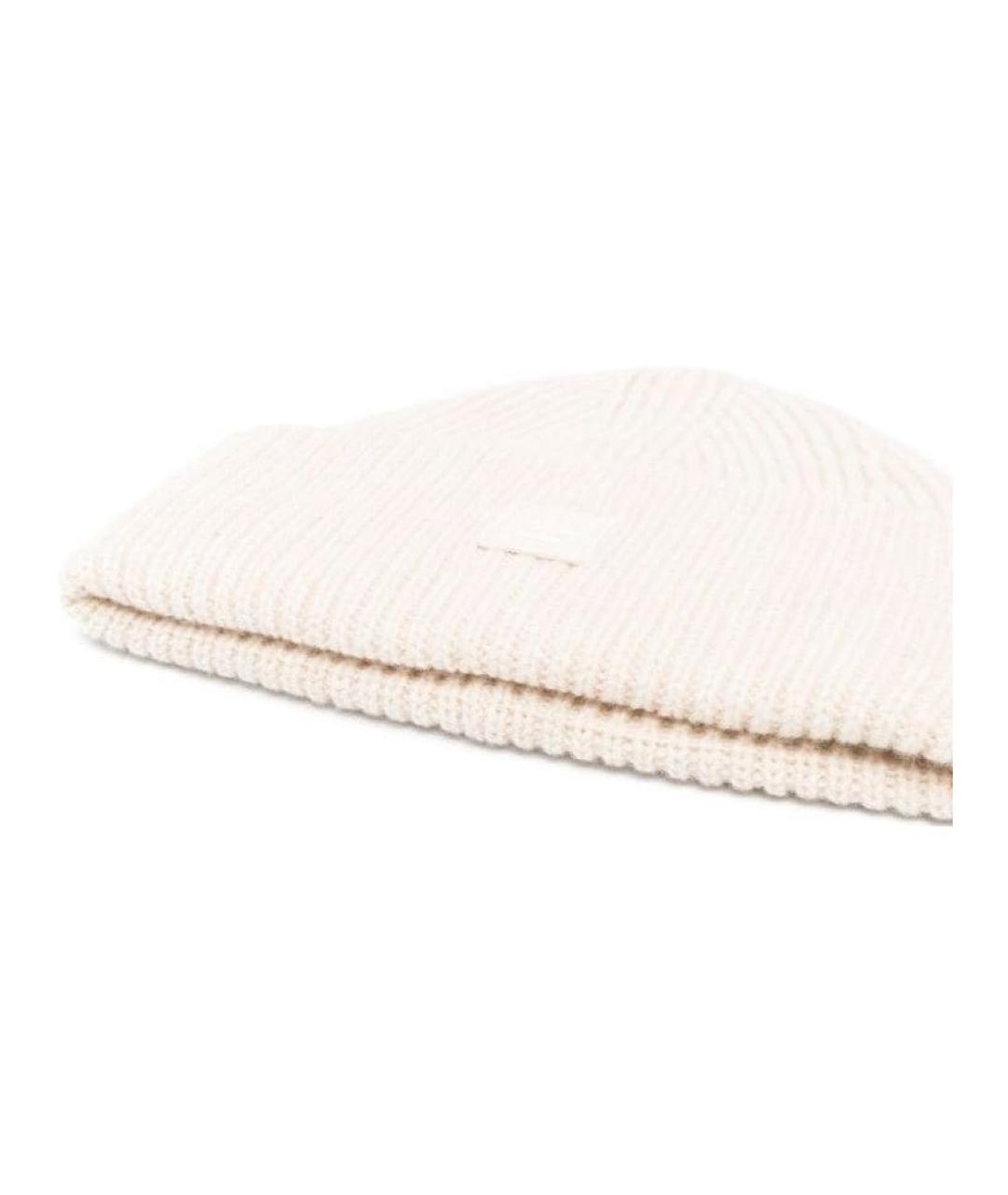 ACNE STUDIOS Бежевая шерстяная шапка, фото 4