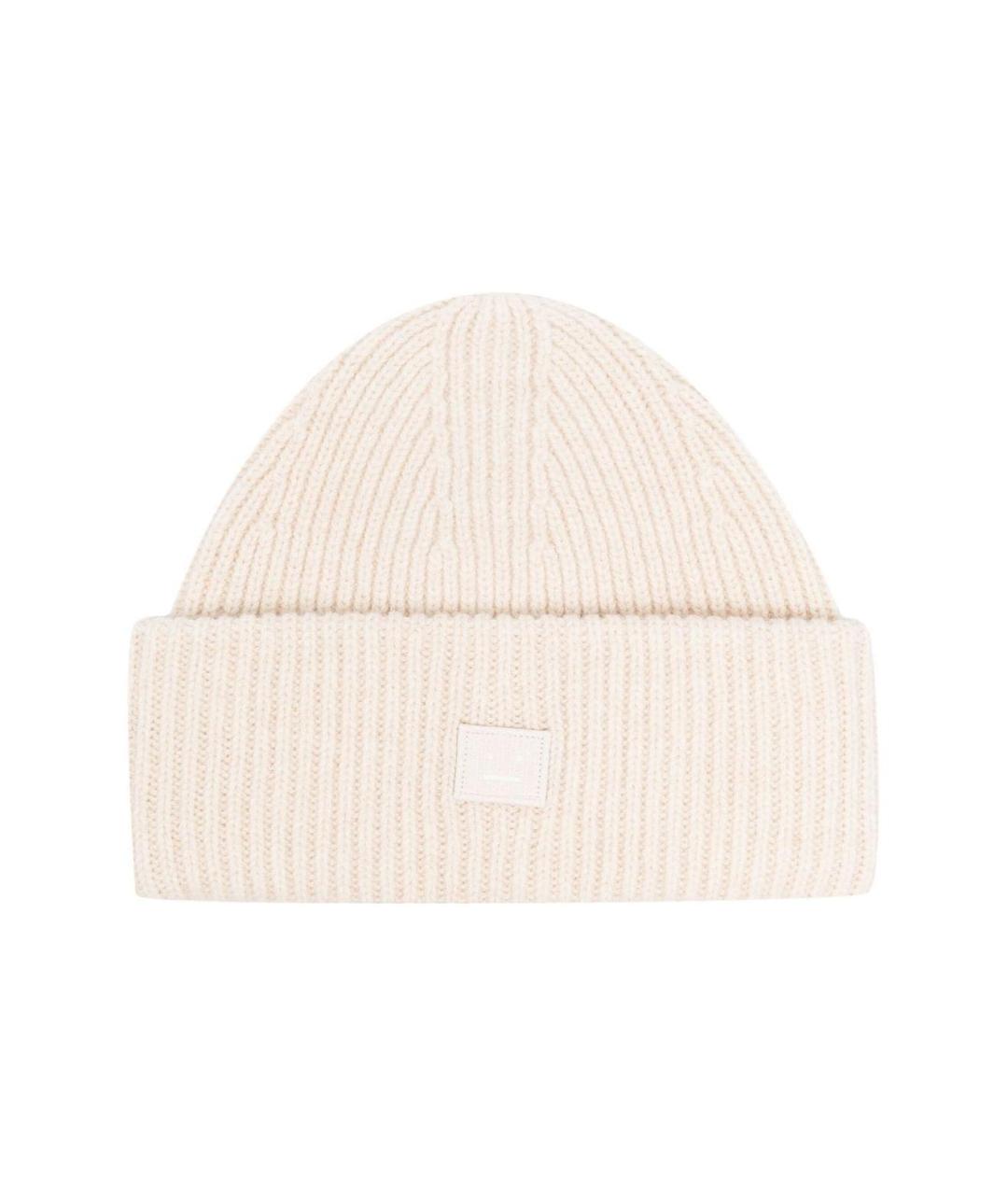 ACNE STUDIOS Бежевая шерстяная шапка, фото 1