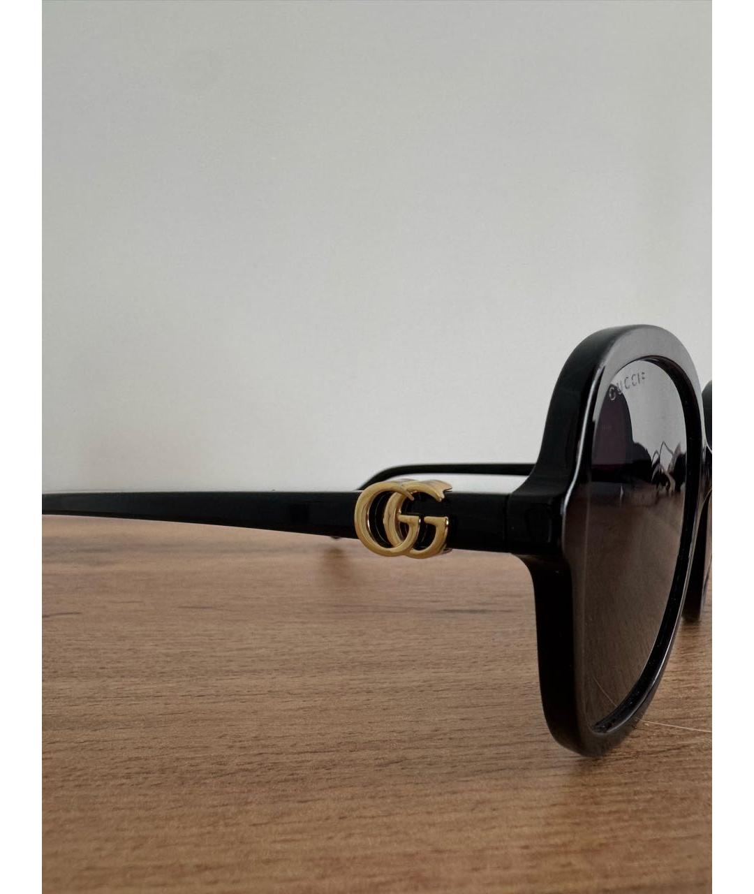 GUCCI Черные пластиковые солнцезащитные очки, фото 3