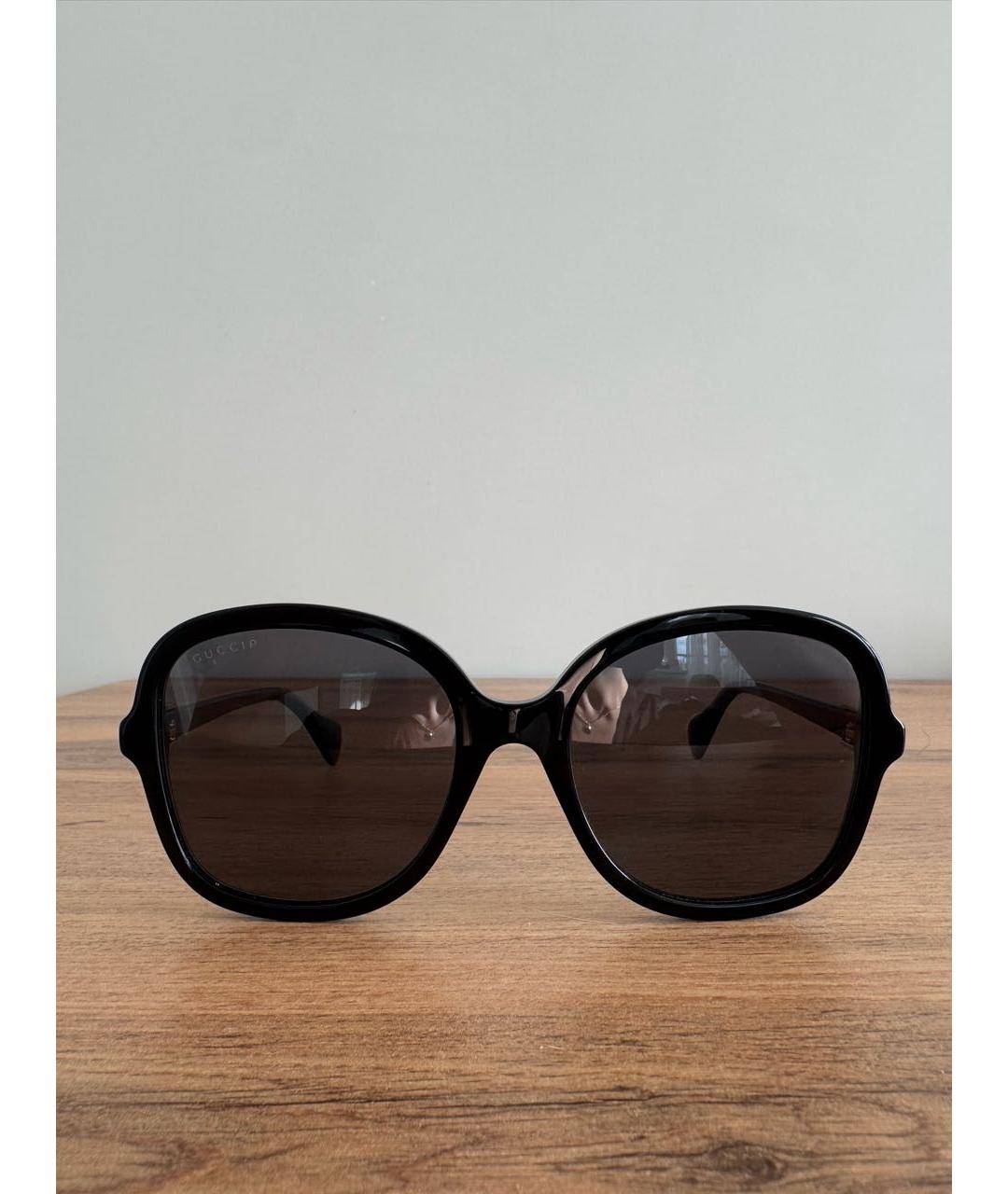 GUCCI Черные пластиковые солнцезащитные очки, фото 5