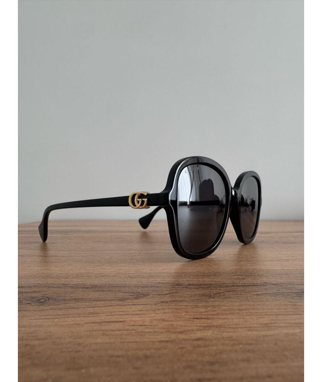 GUCCI Черные пластиковые солнцезащитные очки, фото 2