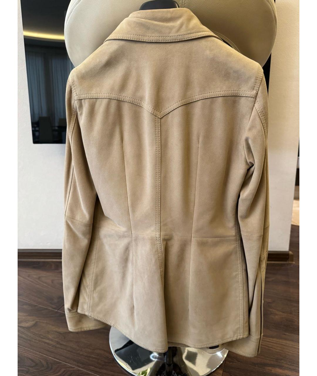 DOLCE&GABBANA Бежевый замшевый жакет/пиджак, фото 2