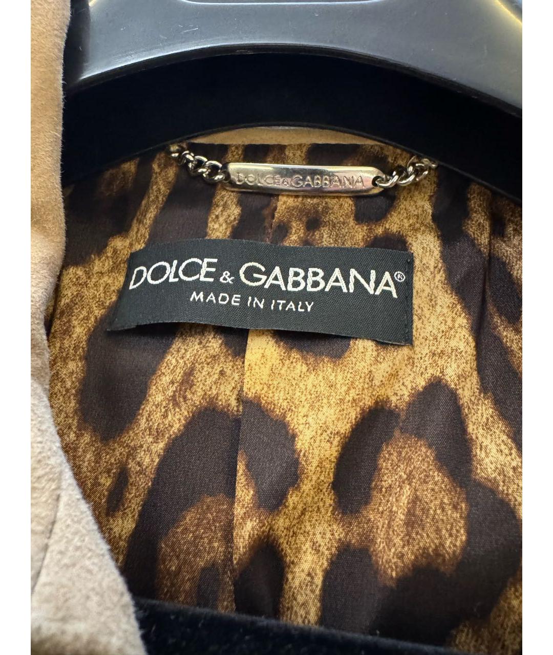 DOLCE&GABBANA Бежевый замшевый жакет/пиджак, фото 3