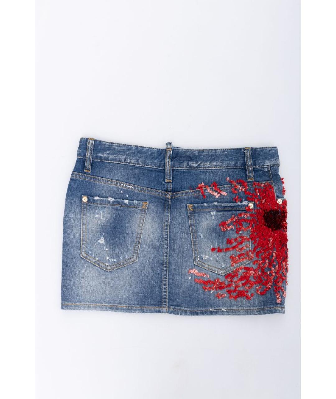 DSQUARED2 Мульти хлопковая юбка мини, фото 2