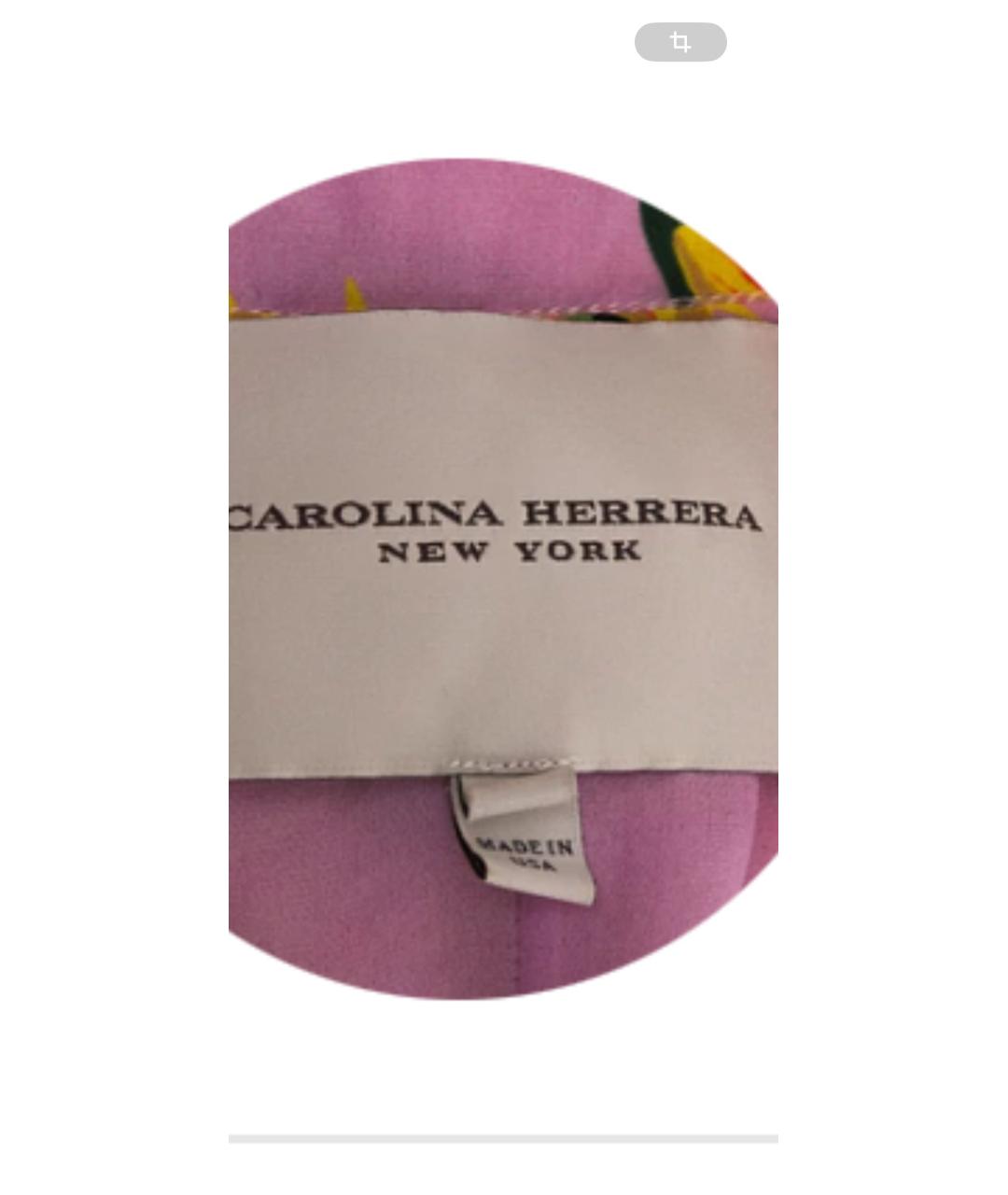 CAROLINA HERRERA Розовое шелковое повседневное платье, фото 3