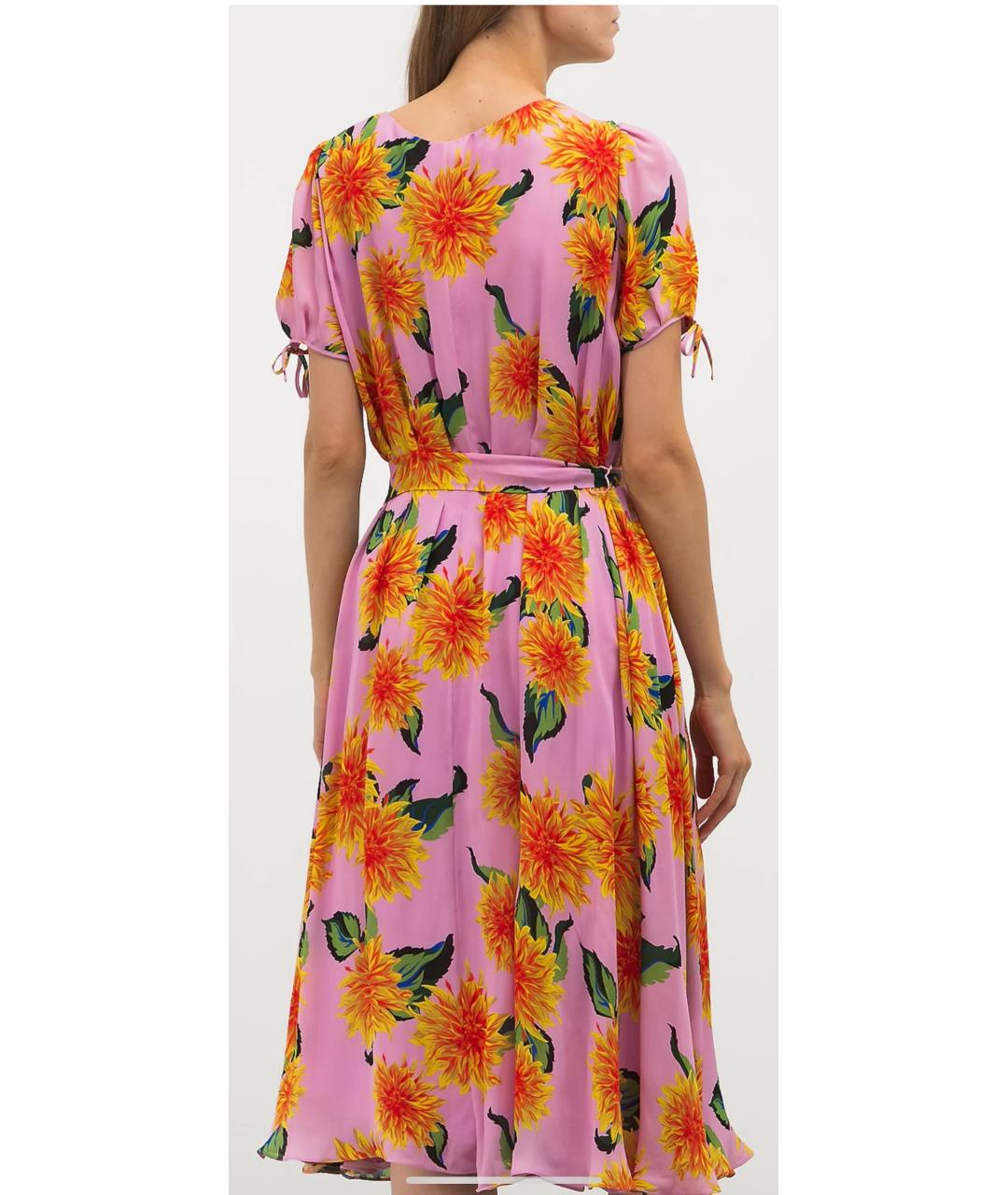 CAROLINA HERRERA Розовое шелковое повседневное платье, фото 2