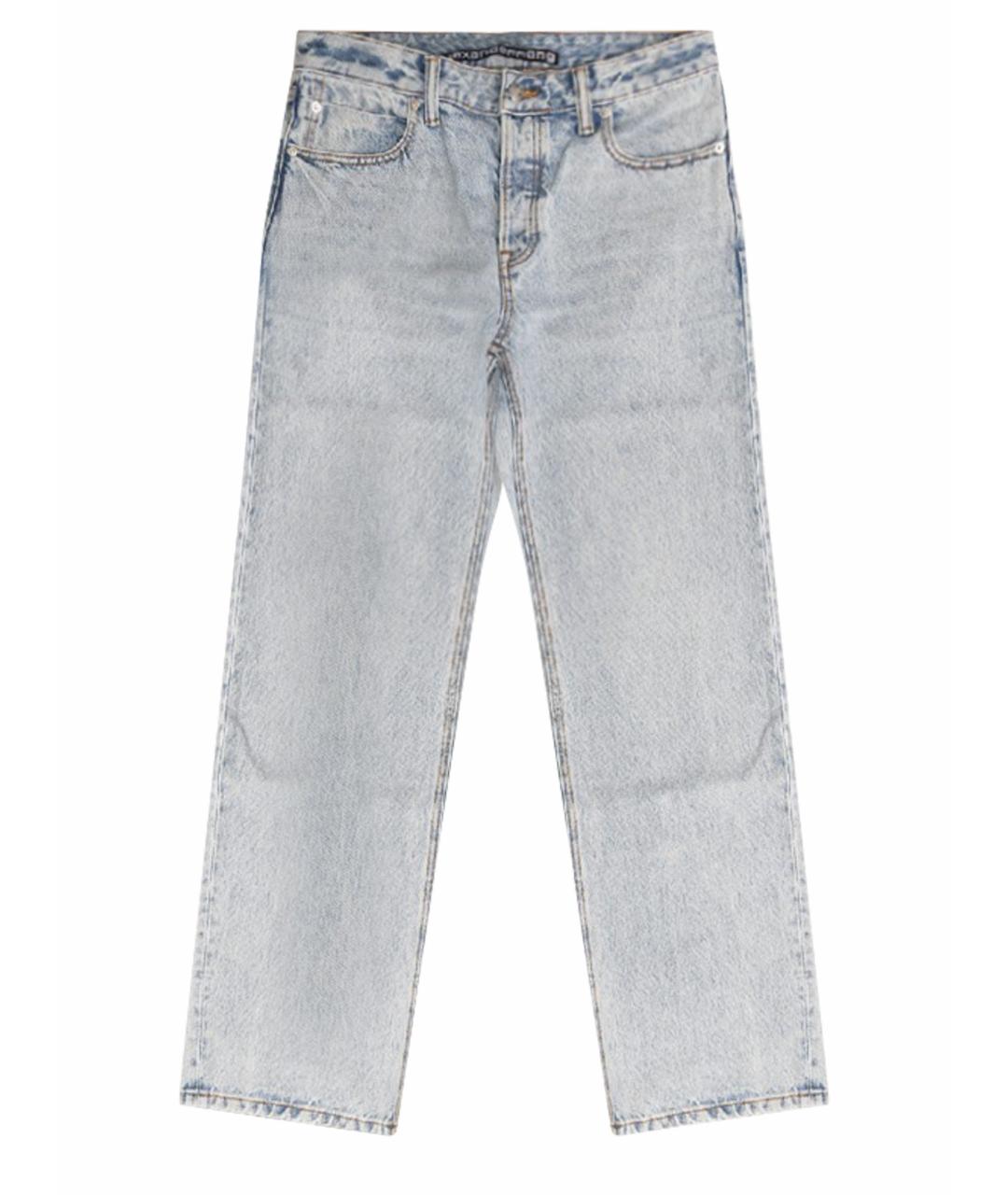 ALEXANDER WANG Голубые хлопковые прямые джинсы, фото 1