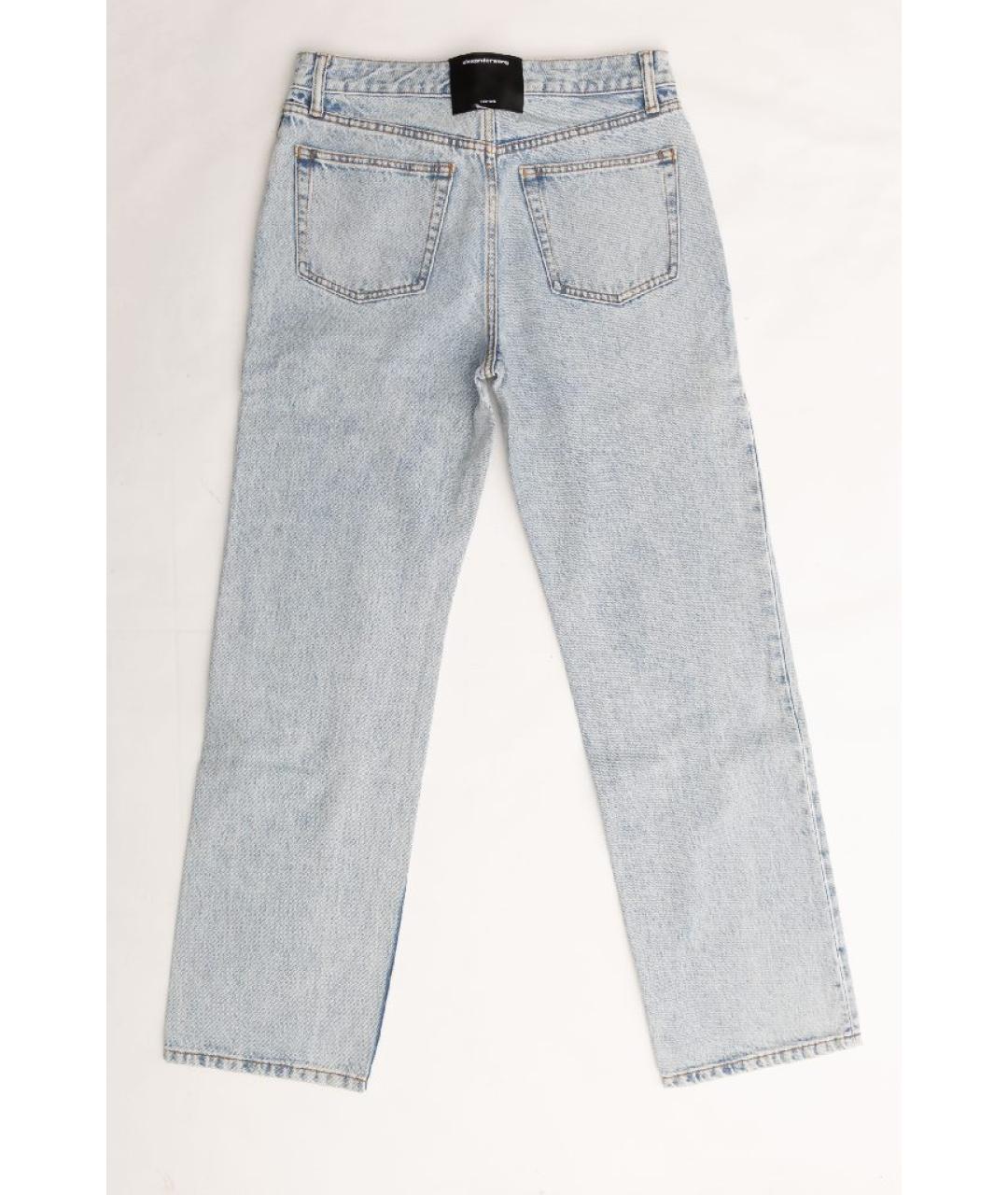 ALEXANDER WANG Голубые хлопковые прямые джинсы, фото 2