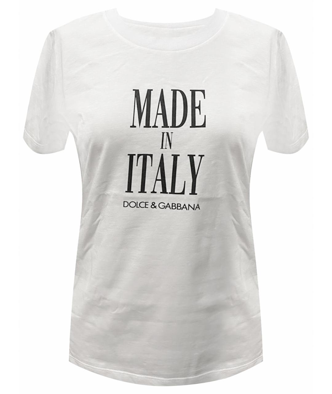 DOLCE&GABBANA Белая хлопковая футболка, фото 1