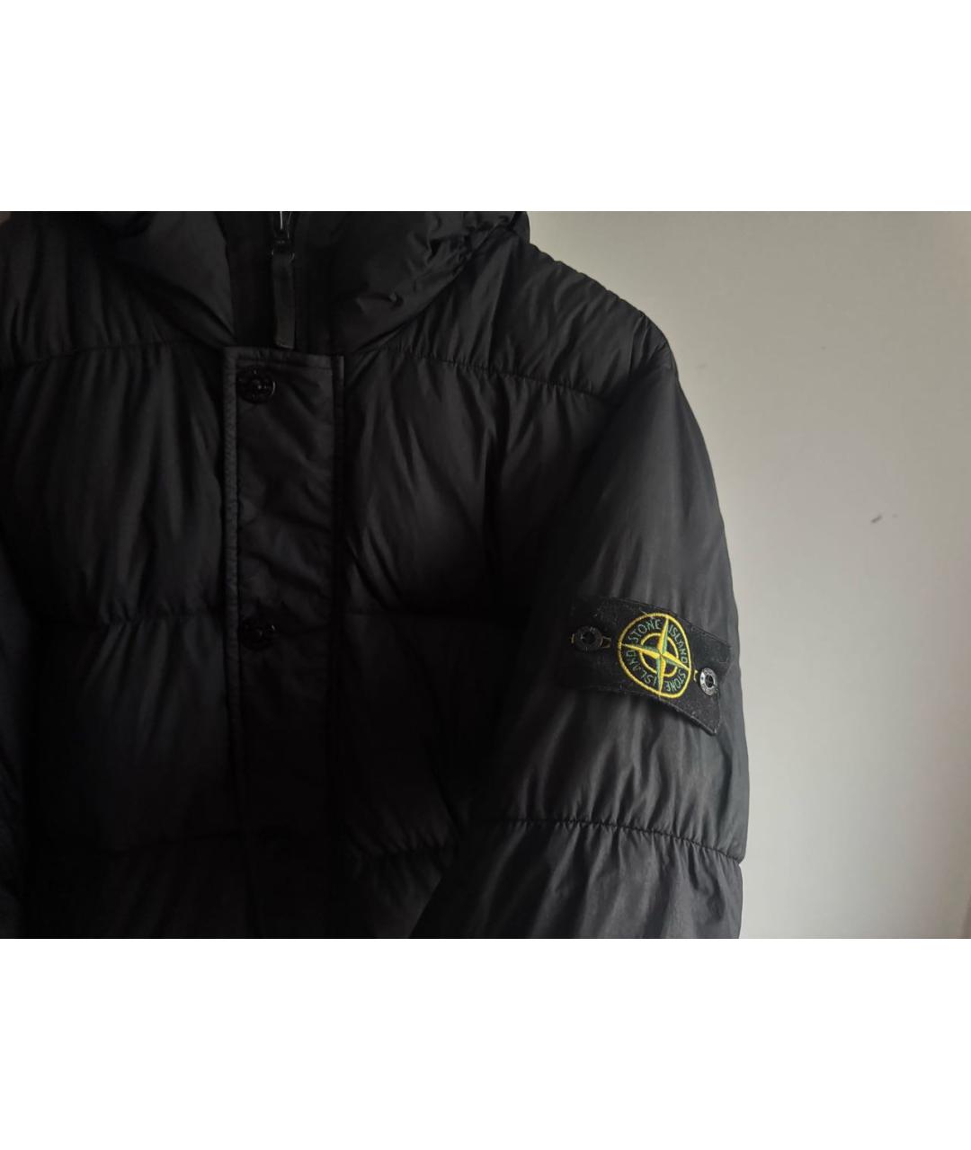 STONE ISLAND Черный пуховик, фото 3