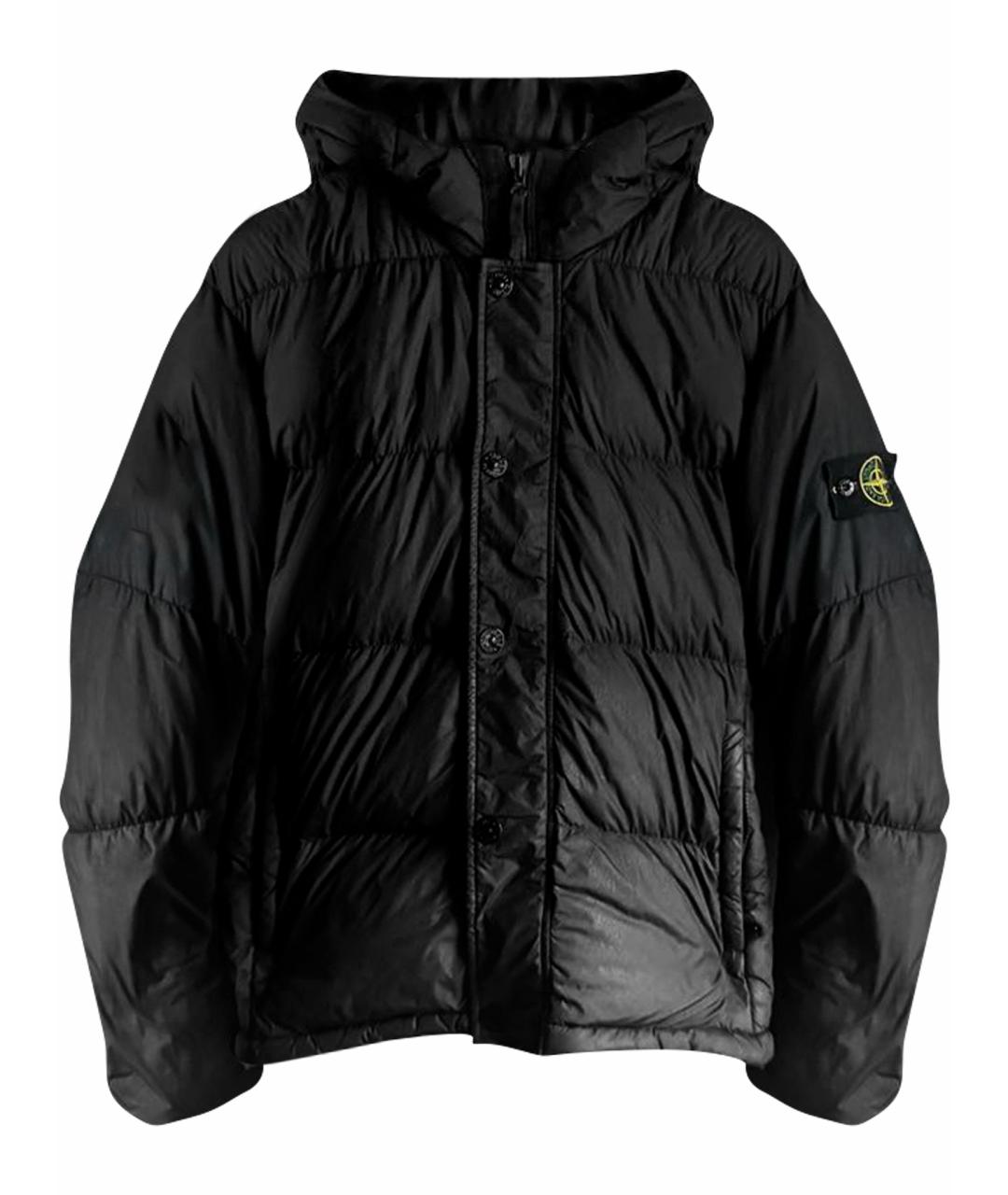 STONE ISLAND Черный пуховик, фото 1