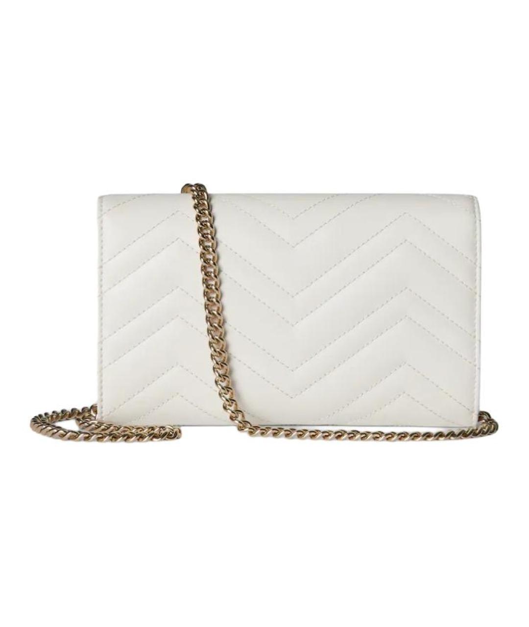 GUCCI Белая кожаная сумка через плечо, фото 4