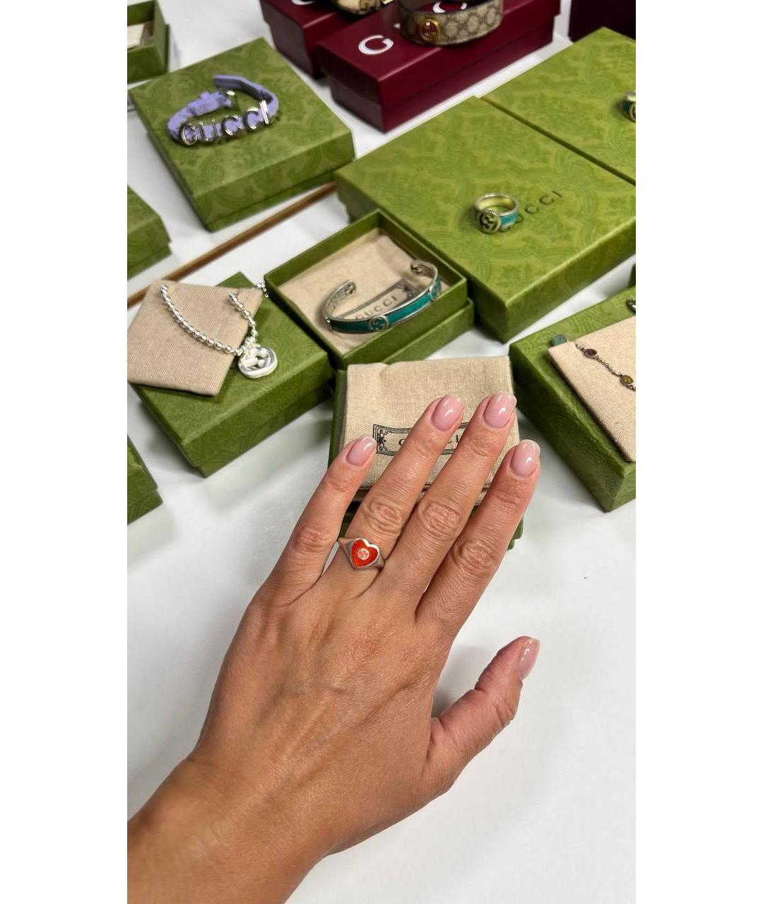 GUCCI Серебряное серебряное кольцо, фото 3