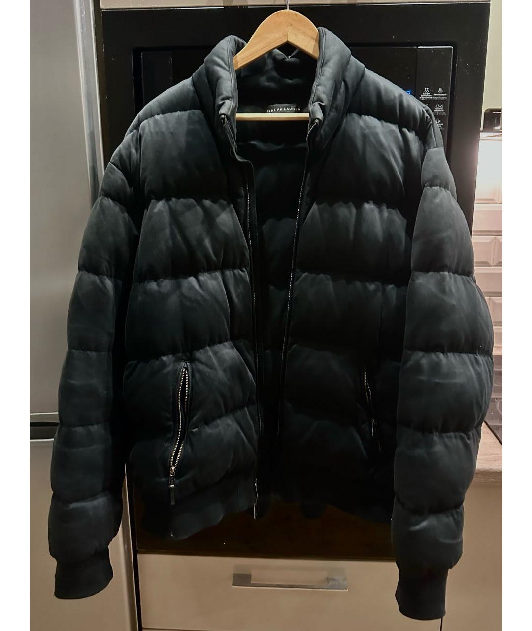 RALPH LAUREN Черный шелковый пуховик, фото 5