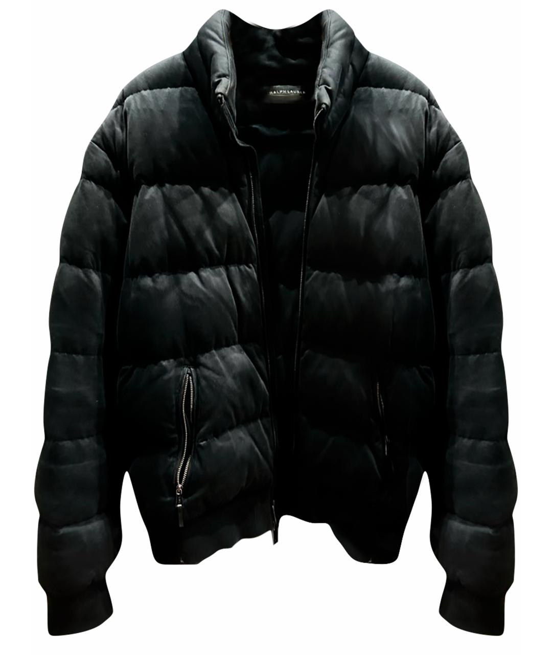 RALPH LAUREN Черный шелковый пуховик, фото 1