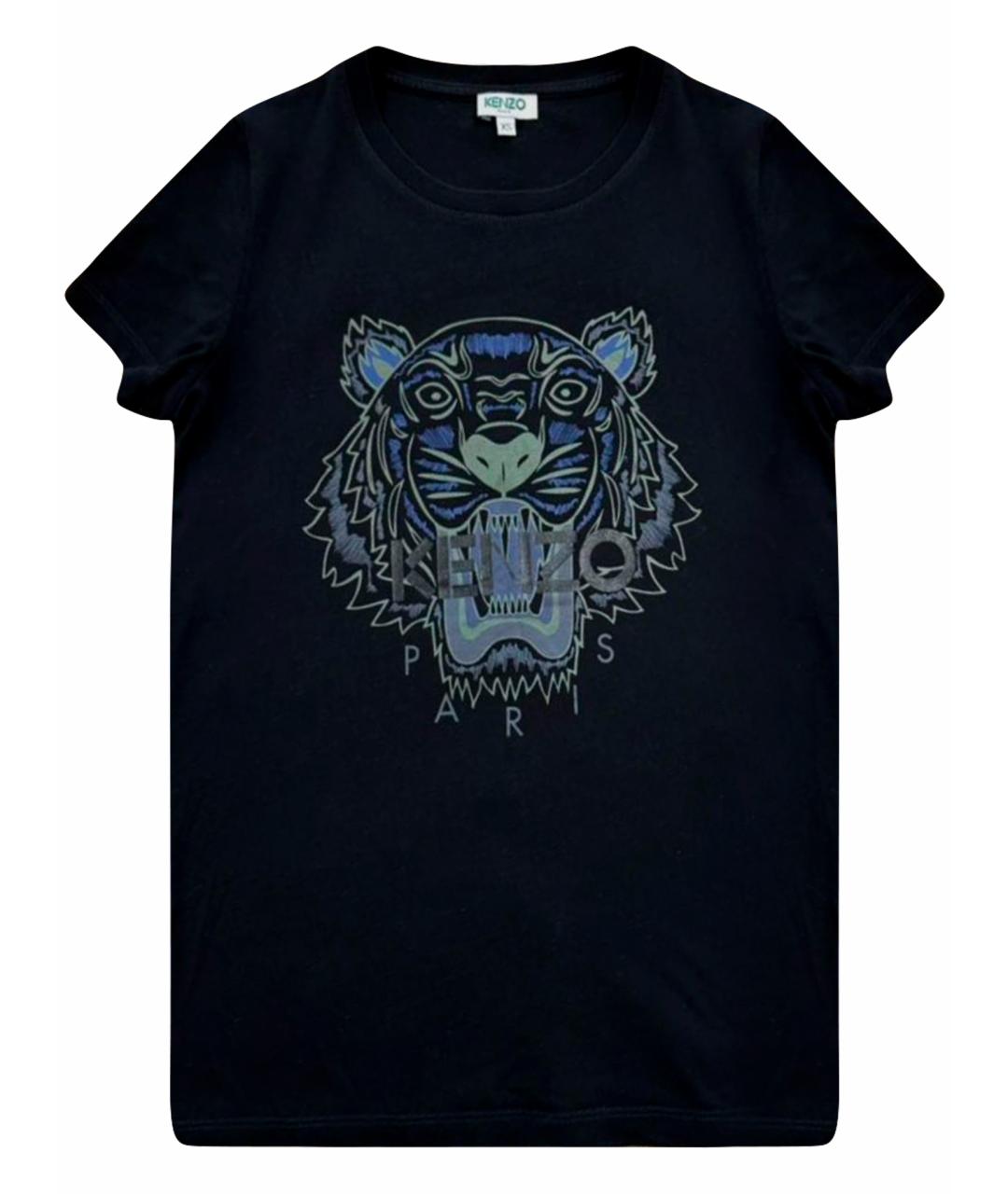 KENZO Черная хлопковая футболка, фото 1