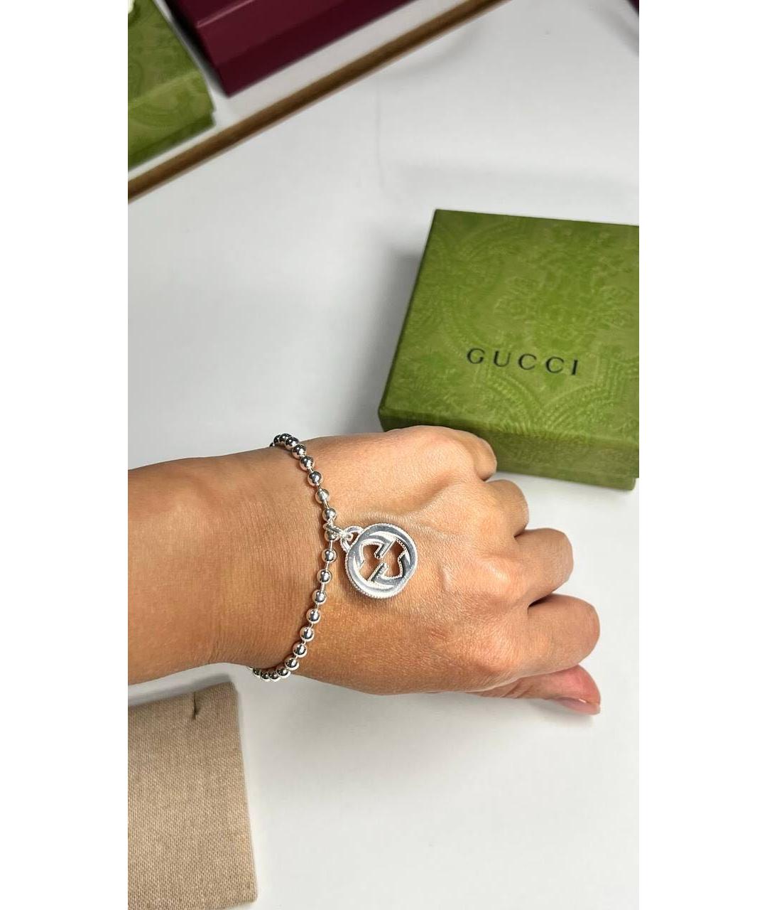 GUCCI Серебрянный серебряный браслет, фото 4